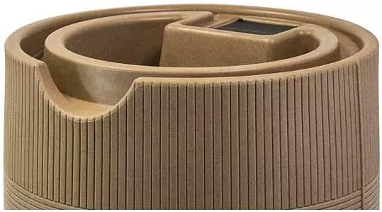 Impressions Havana Rain Barrel and Planter Top, 50 Gallon Capacity, Khaki Granite (2 Pack)