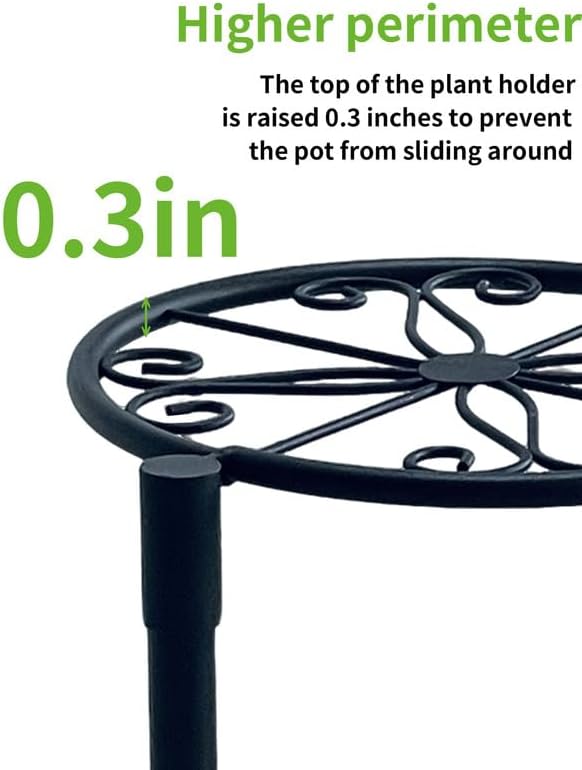 6 Tier Outdoor Plant Stands for Patio Metal Foldable Corner Tall Plant for Indoor Outdoor Shelf Living Room Balcony Garden Patio Black