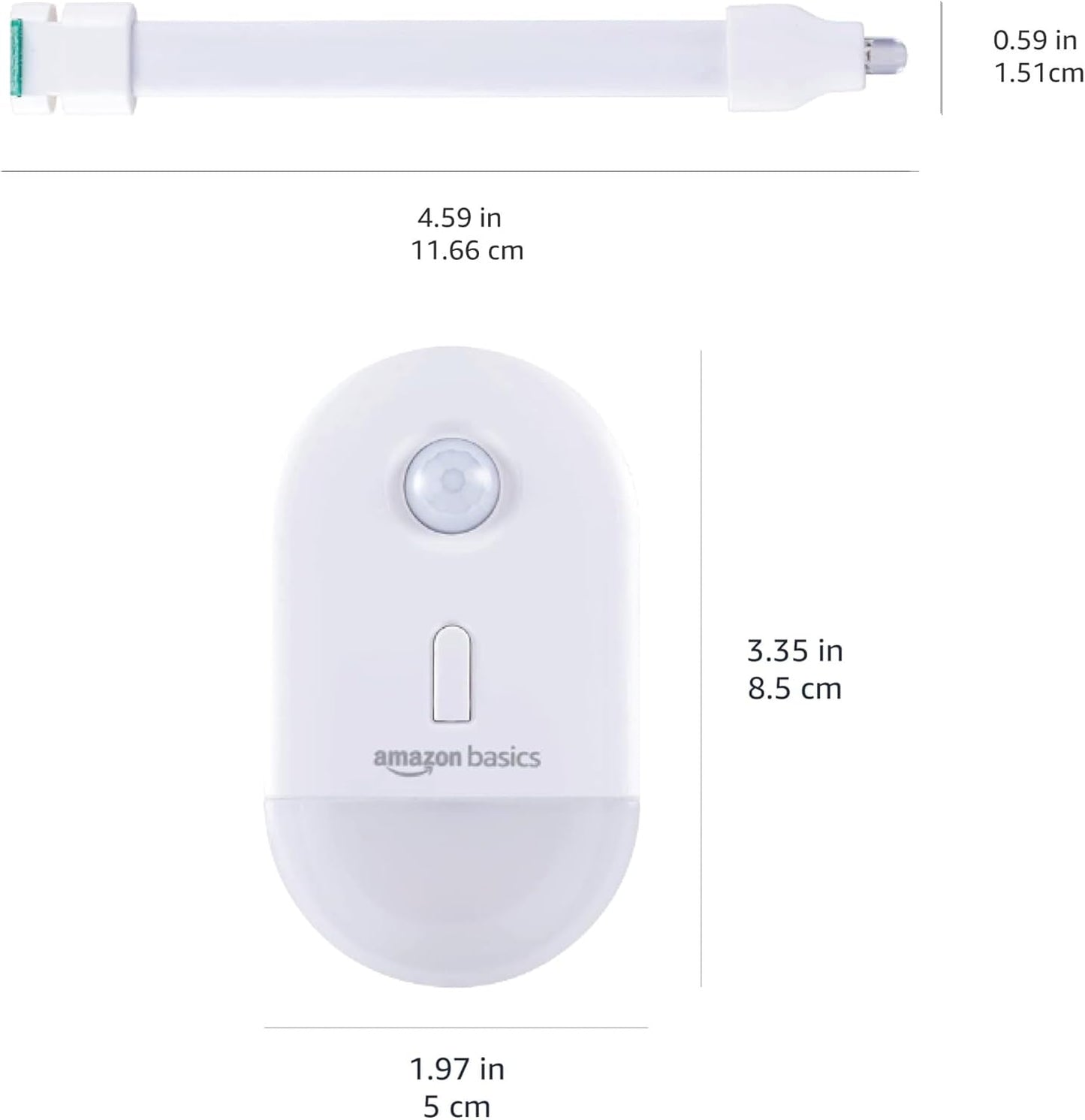 Amazon Basics Color Changing LED Toilet Bowl Motion Sensor Light, Battery Operated, 2 Pack, White