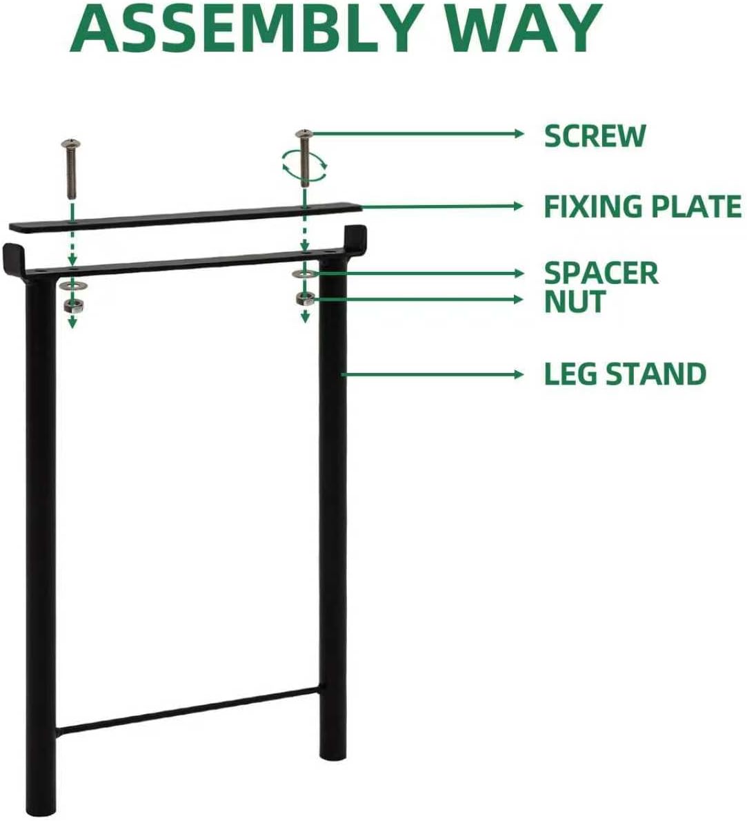 2PC Extra leg extensions, Replacement Parts for Metal Plant Stand (Tall Leg Replacement Part Ebony)