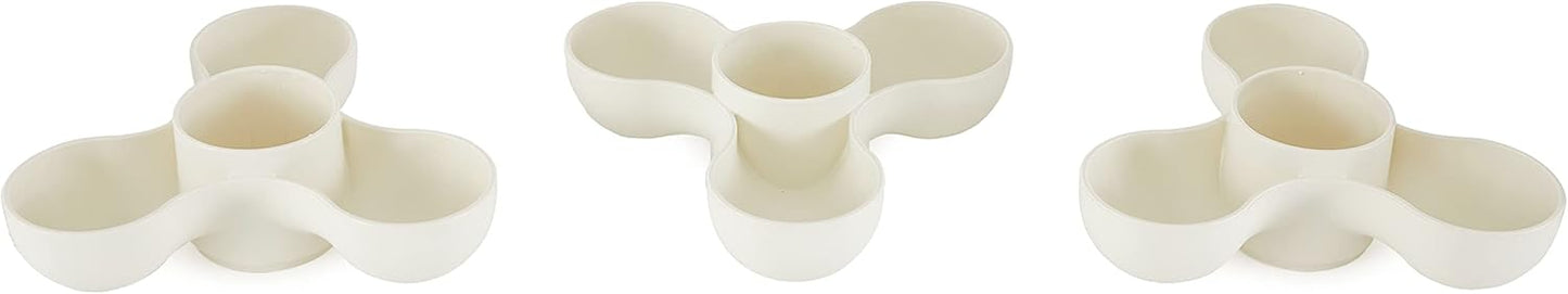 The HC Companies 8" Premium Plastic Pixie Planter 8.27"x8.27"x8" in Vanilla Bisque Color