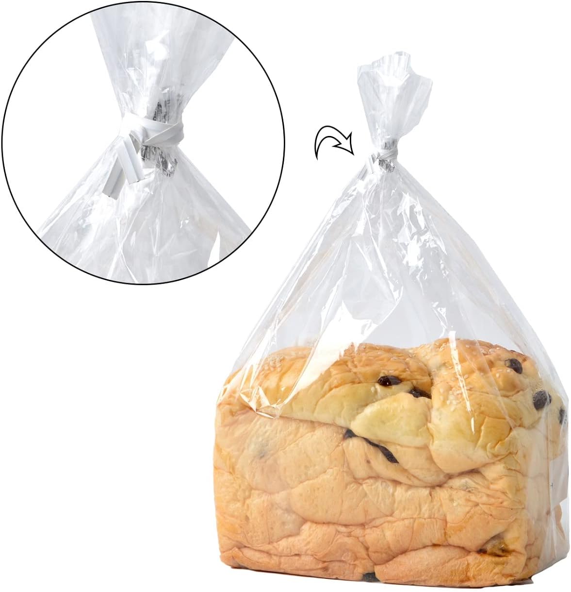 DGTANGYIN 500 Pcs 5" White Paper Twist Ties, for Party Cello Candy Bread Coffee Bags Cake Pops