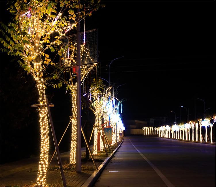 300 LED Fairy Lights Plug in - 100ft Waterproof Twinkle Lights for Bedroom, Outdoor & Indoor, 8 Modes Timer String Lights with Adapter - Warm White LED Fairy Lights for Garden, Christmas Decor