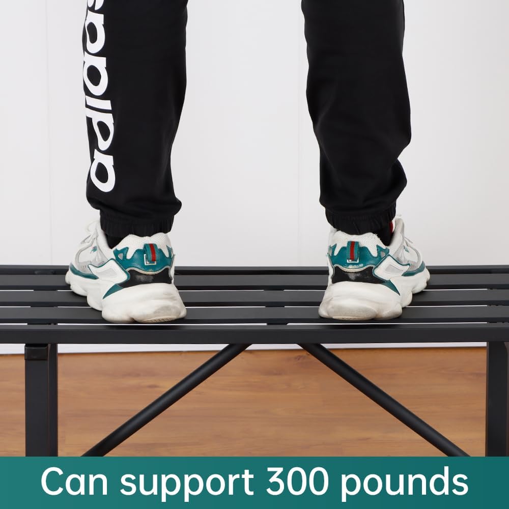 Plant Stand - Indoor/Outdoor Extra-Sturdy Aluminum Plant Stand with 300 LBS Capacity, L37.8 x W11.4 x H19.7 inch – Ideal for Patios, Gardens, Living Room Decoration