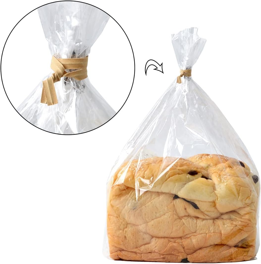 DGTANGYIN 500 Pcs 5" Kraft Paper Twist Ties,Bread Ties for Party Cello Candy Bread Coffee Bags Cake Pops