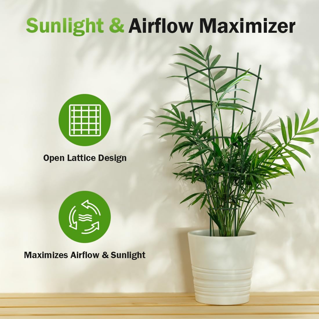 6-Pack Metal Trellis for Potted Plants, 32" Heavy Duty Garden Trellis for Climbing Plants, Rustproof Powder Coated Indoor/Outdoor Trellis for Climbing Vines, Flowers, Houseplants