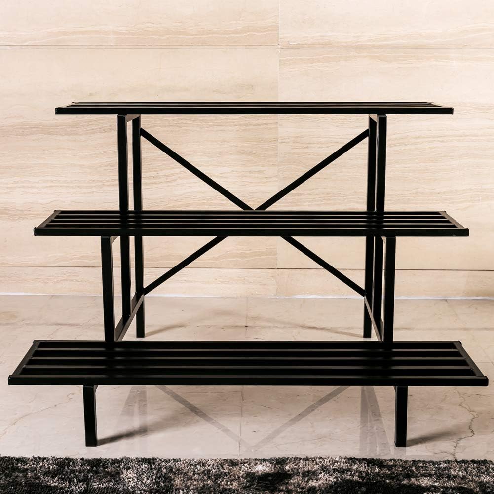 Zhongma Heavy Duty 3 Tier Plant Stand for Home, Garden, Plant Lovers,Metal Storage Rack Shelf/Freestanding Display Stand