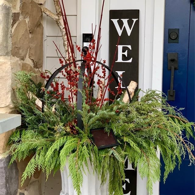 Metal Garden Obelisk Trellis 18"x22" - 2pcs, Large Round Black Plant Frame for Climbing Plants, Indoor/Outdoor Topiary Structure, Ideal for Potted Plant Decor - Outdoor Garden Decoration and Yard Gift