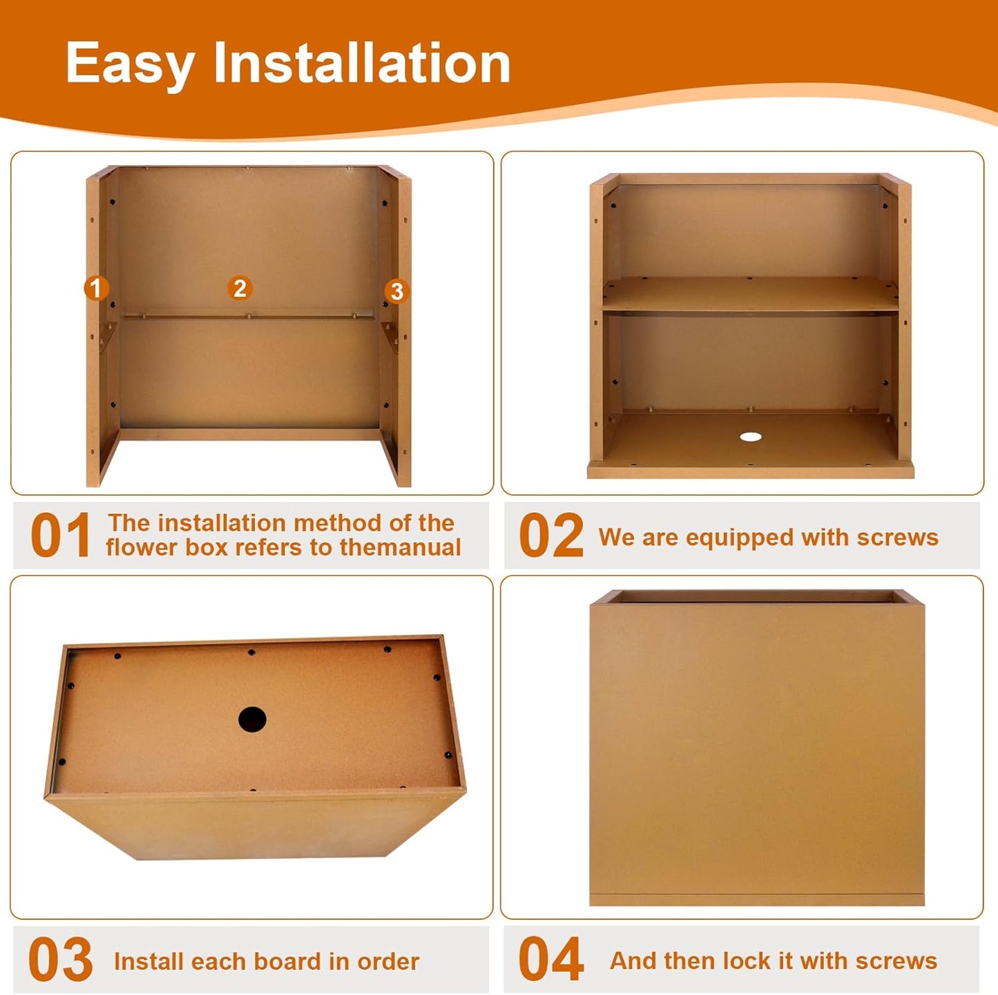 Corten Steel Planter Box 36"x12"x28", Metal Planter Spliced Flower Pot with Partitions, Outdoor & Indoor Large Rectangular Planter Box for Porch, Patio, Garden, Commercial Décor