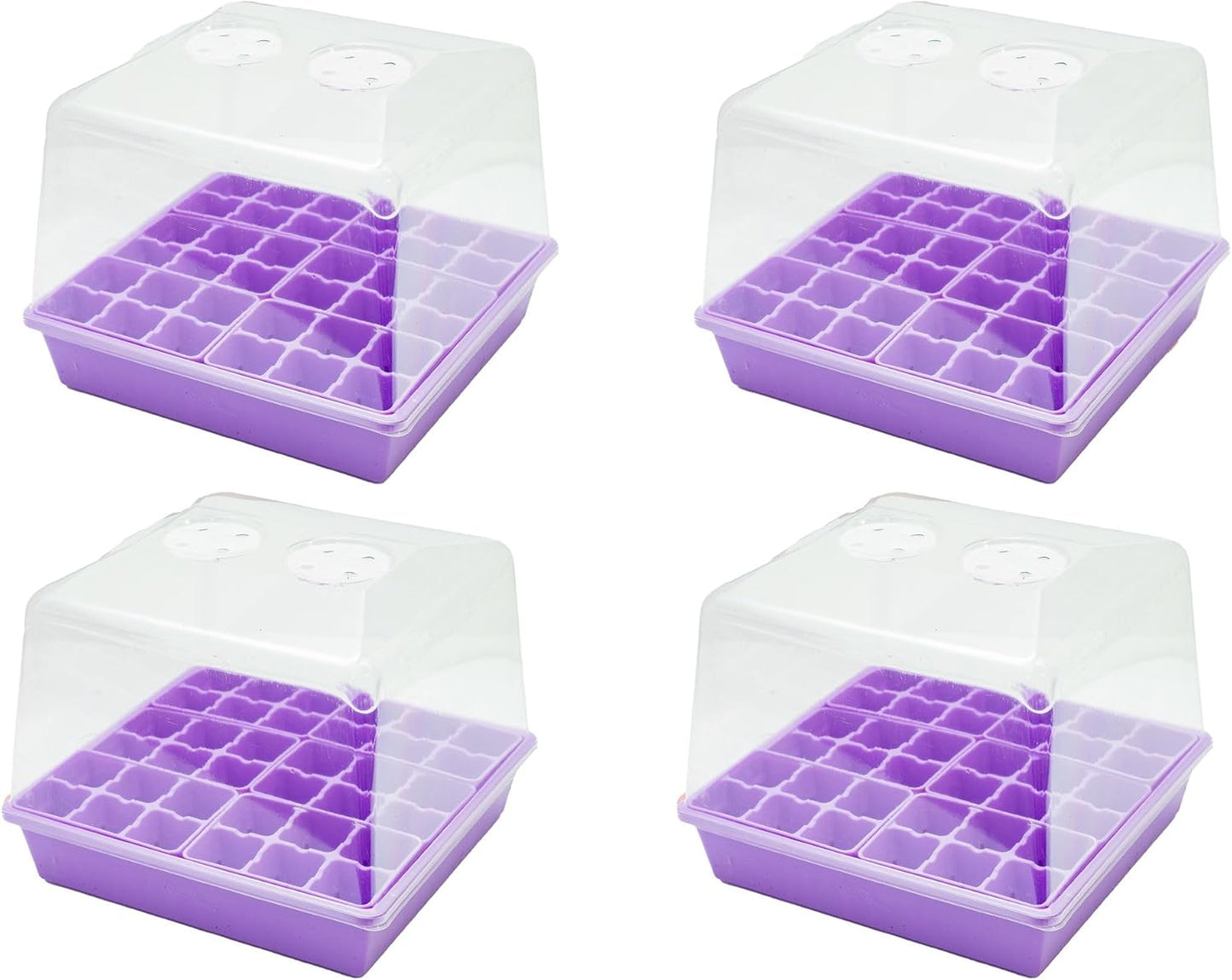 Bootstrap Farmer Countertop Seed Starter Kit in Purple, Reusable 1010 Tray Bundle with Inserts and Humidity Dome