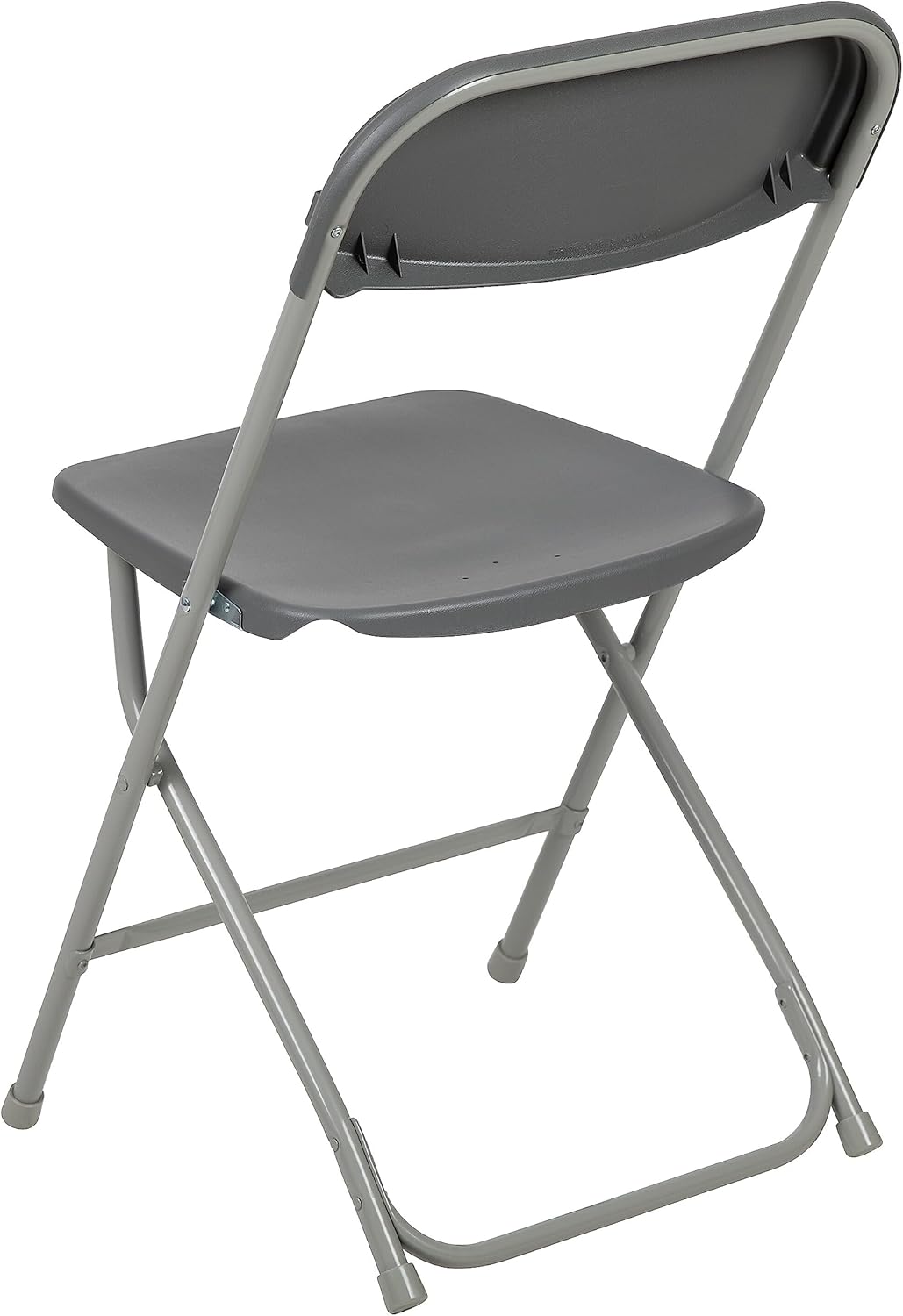 Flash Furniture Hercules Series Plastic Folding Chair - Grey - 2 Pack 650LB Weight Capacity Comfortable Event Chair-Lightweight Folding Chair