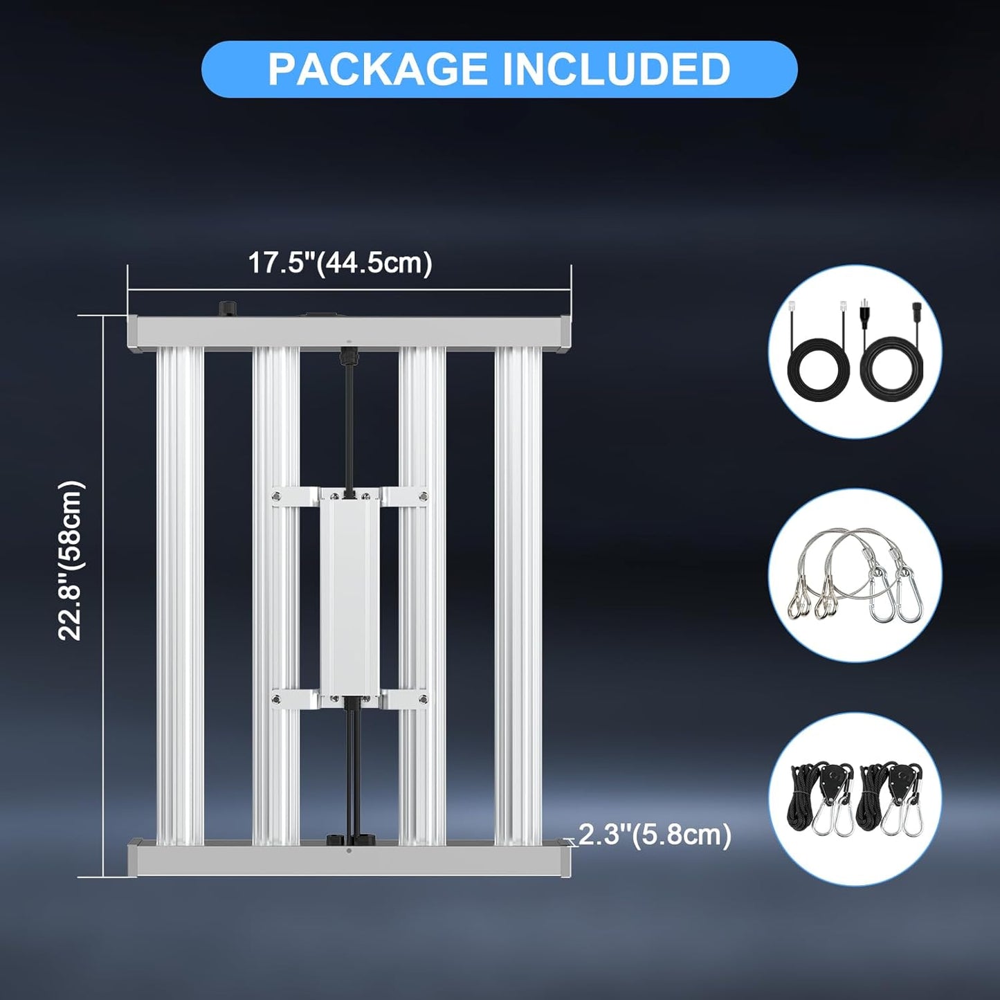 Phlizon Pro 2000 240W LED Grow Light 3x3ft 4x4ft Full Spectrum LED Grow Lights with 1152pcs SMD Led 2.8 µmol/J Dimmable Daisy Chain Plant Grow Lamp for Indoor Plants Veg and Bloom
