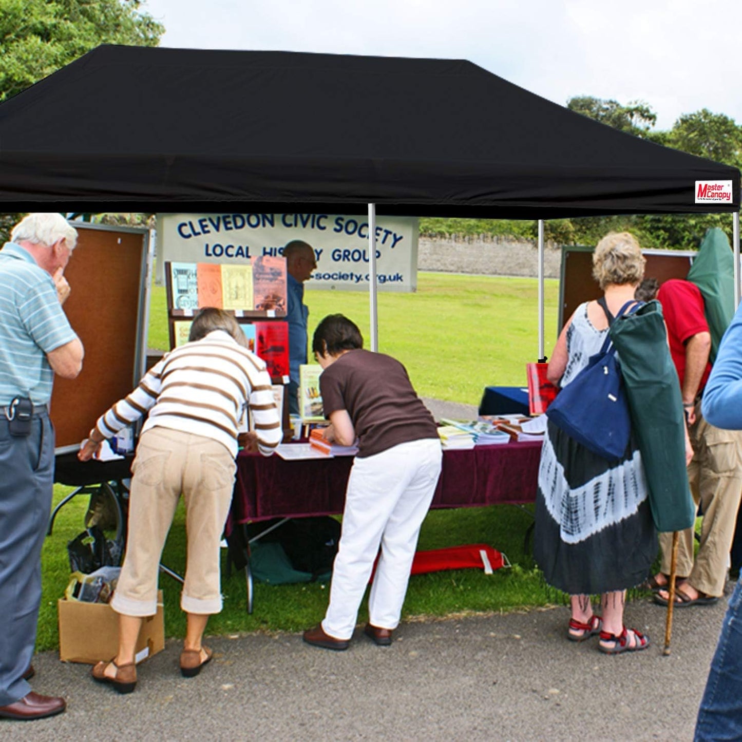 MASTERCANOPY Heavy Duty Pop-up Canopy Tent with Sidewalls (10x20,Black)