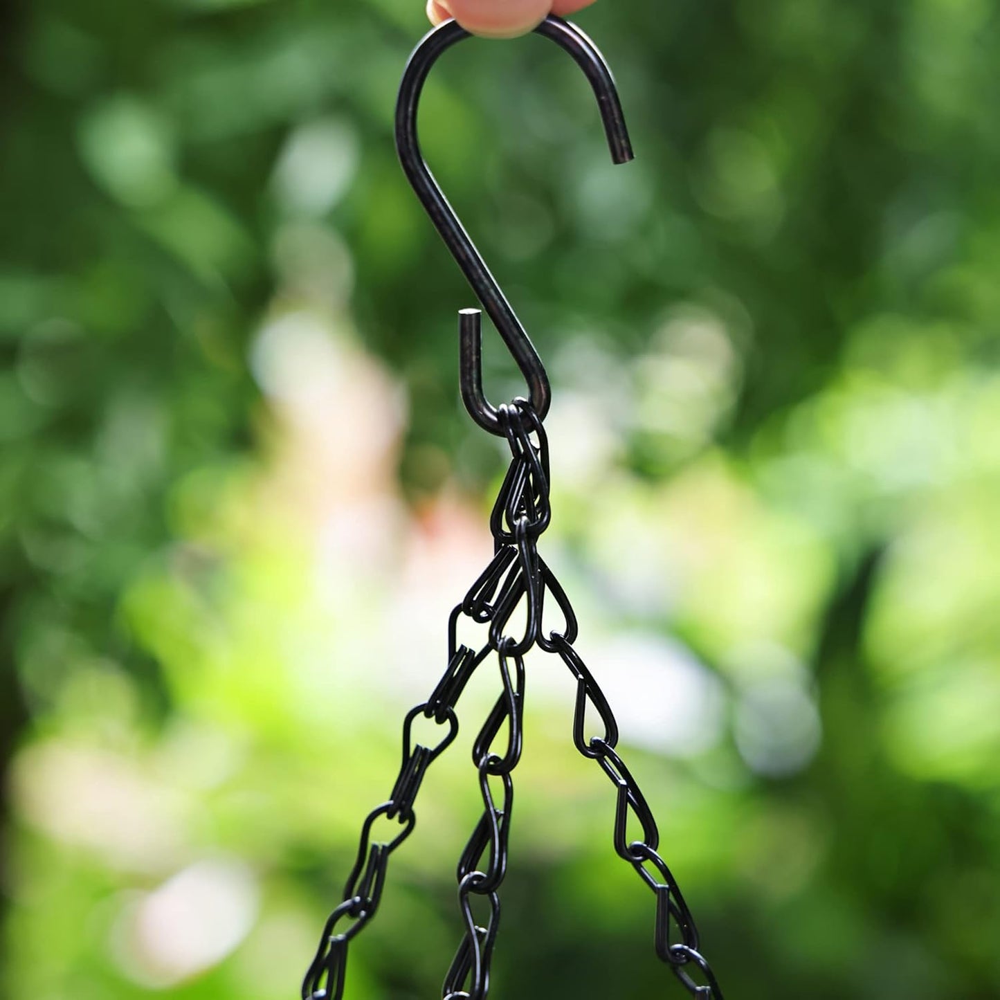 YIKUSH Hanging Planter for Indoor and Outdoor Plants 2 Pack 12 inch Flower Pot Plastic Plant Pot with Drainage Hole and Absorbing Tray(Terracotta)