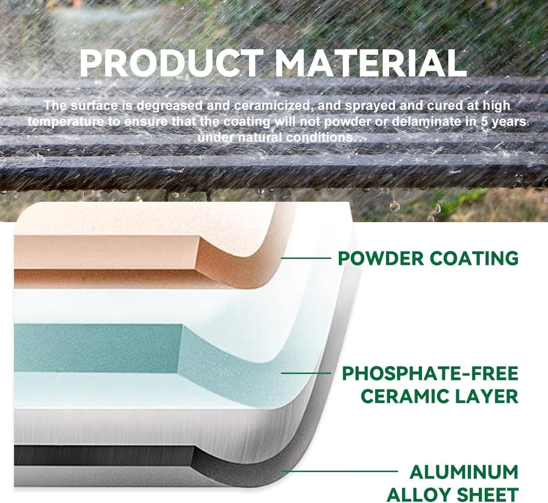 Metal Plant Stand, Rust-proof Aluminum Display Rack, Plants Display Stands Decoration Racks for Living Room Garden Balcony Patio (Ebony, 31.5Inch Low Leg)