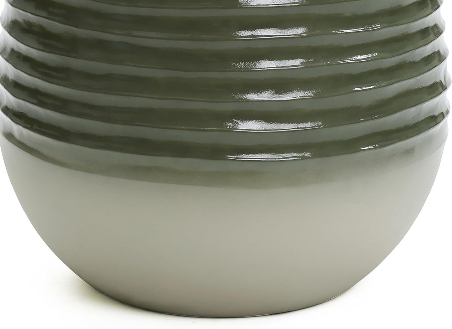 LuxenHome 20" Water Fountain Outdoor with LED Light, Modern Bubbling Garden Water Fountains with Gradient Color, Resin Outdoor Waterfall Fountains with Ceramic Like Glaze for Yard, Patio, and Porch