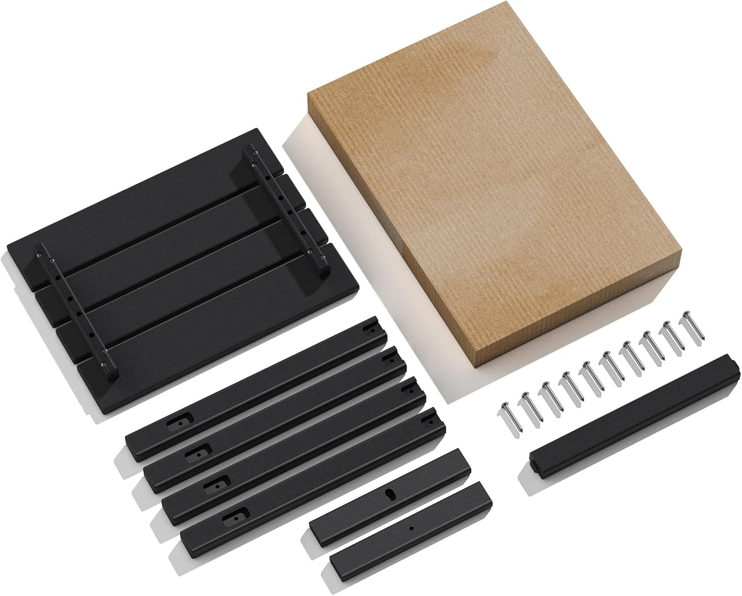 Adirondack Outdoor Side Table, Weather-Resistant/Easy Maintenance Patio Side Table for Backyard, Pool & Porch, Durable & Stylish Patio End Table, Black