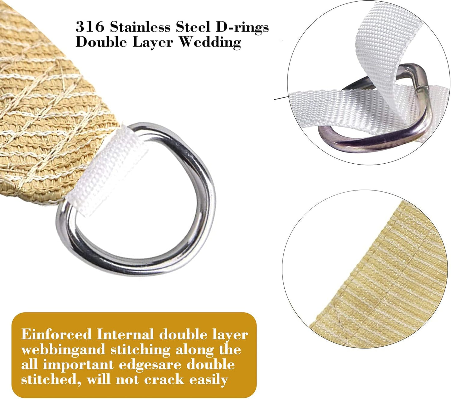 13' x 21' Beige Rectangle Sun Shade Sail SSP1212 Canopy Durable Fabric UV Block Awning,We Make Custom Orders