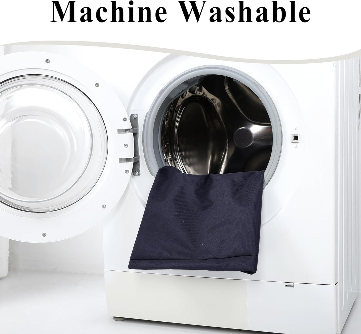 Outdoor Chair Cushions Set of 2, Waterproof Foam Patio Seat Cushions with Ties for Garden Sofa & Dining Furniture, 3-Year Color Fastness, 16x17x2 Inch, Grey