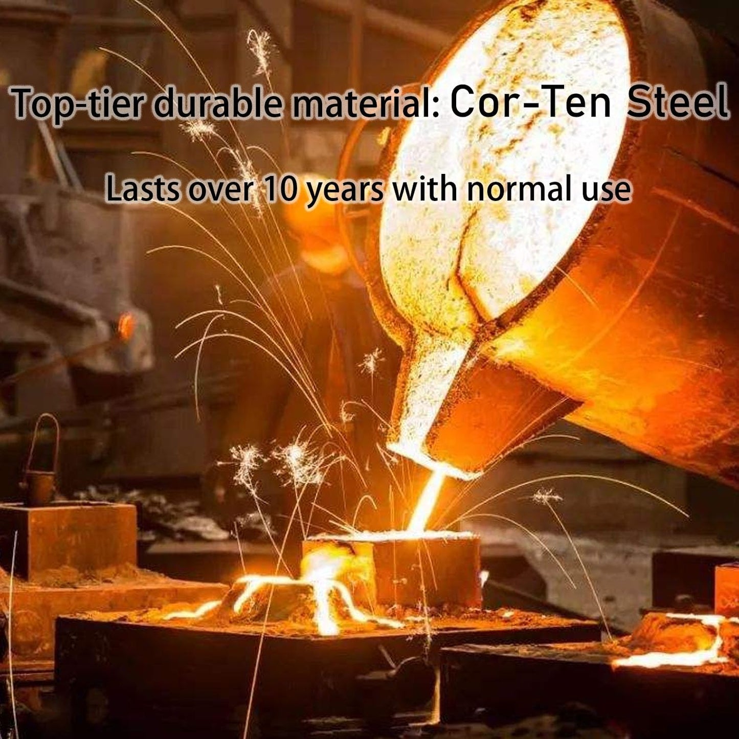 Corten Steel Landscape Edging, 40" L x 6" H, 15 GA Thickness, 6 Pack + 7 Stakes, Enhance Garden, Yard, Park, Lawn, Plants & Vegetables w/Long-Lasting Rust-Finish Cor-Ten Edging