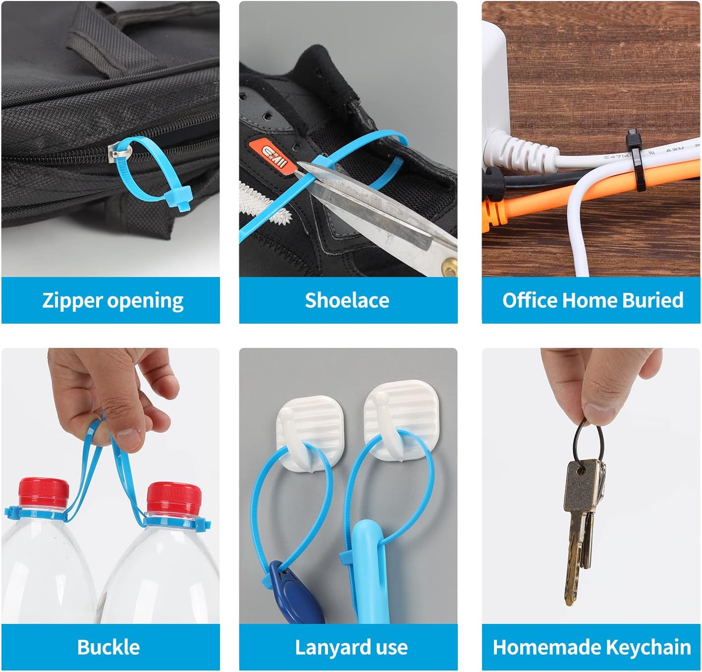 XINGO 100PCS Cable Zip Ties Heavy Duty, Premium Nylon Plastic Wire Ties with 50 Pounds Tensile Strength, Self-Locking Black Nylon Zip Ties for Indoor and Outdoor (6 inch, Orange)