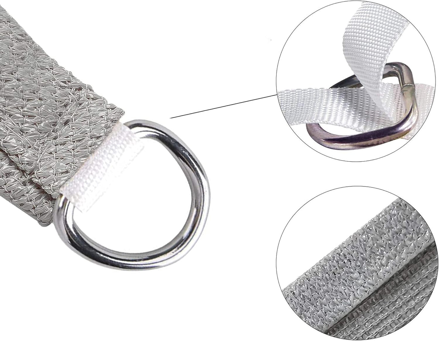 15' x 20' Gray Rectangle Sun Shade Sail SSP1212 Canopy Durable Fabric UV Block Awning,We Make Custom Orders