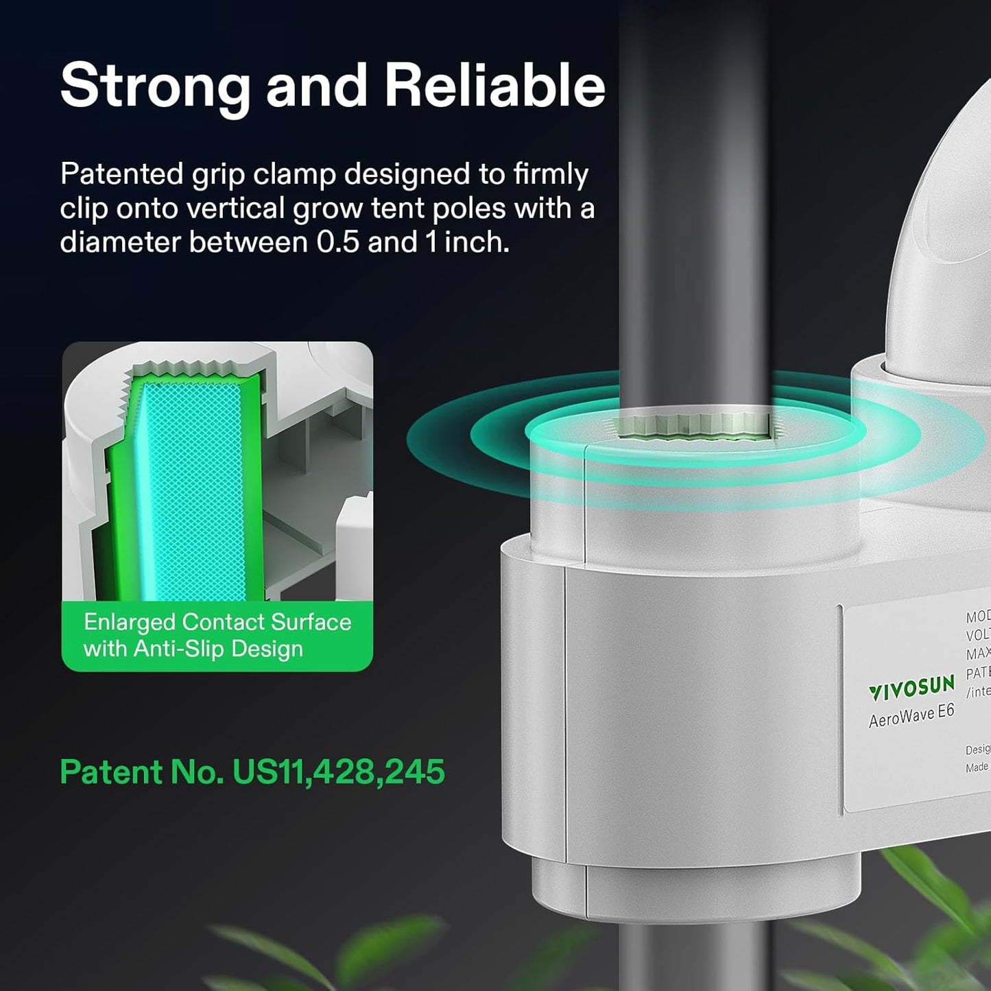 VIVOSUN 2-Pack AeroWave E6 Grow Tent Fan 6”, EC Motor, Smart Wifi Control, US Patented Auto Oscillating Clip fan, IP54, Strong Airflow but Quiet for Hydroponic Ventilation Circulation