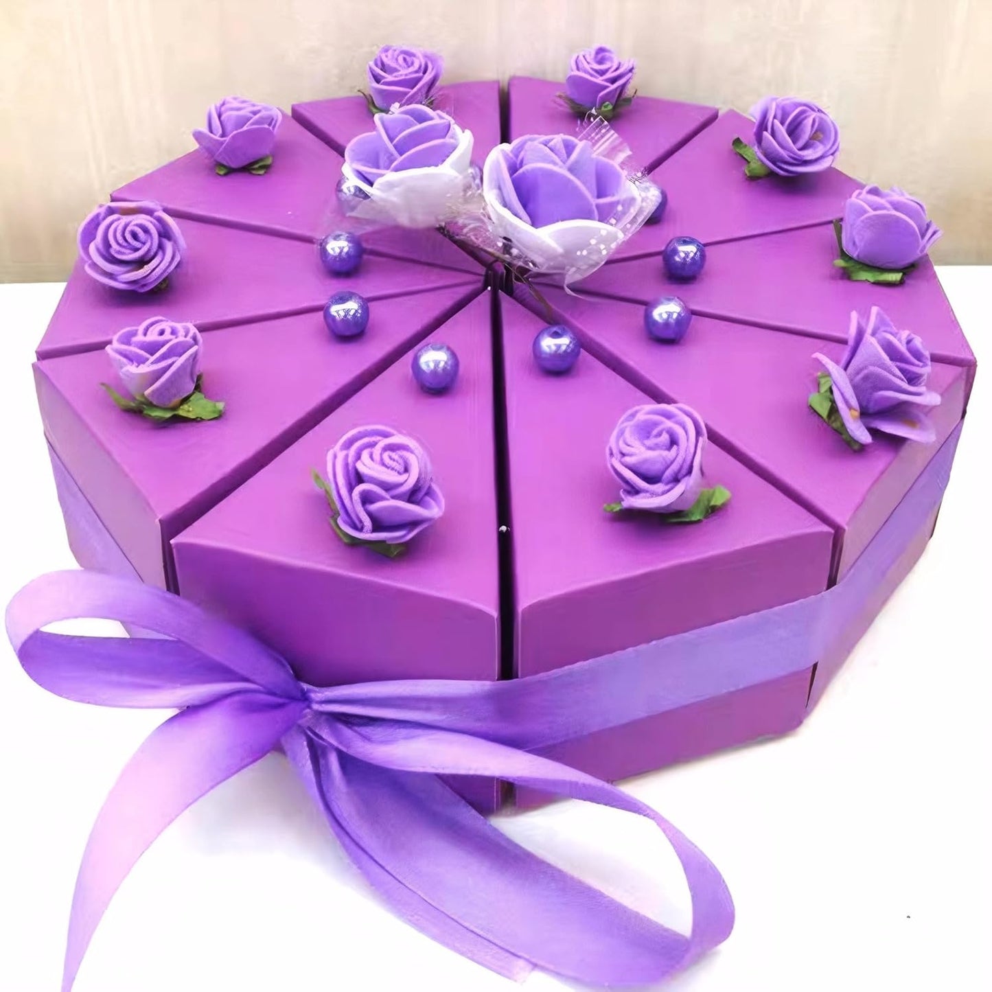 500 Pcs 1.4 Inch Mini Artificial Flowers Head Bulk 5 in 1 Set Faux Foam Fake Small Rose Tiny Baby Flores Bouquet Cake Gift Home Decoration DIY Craft (Purple)