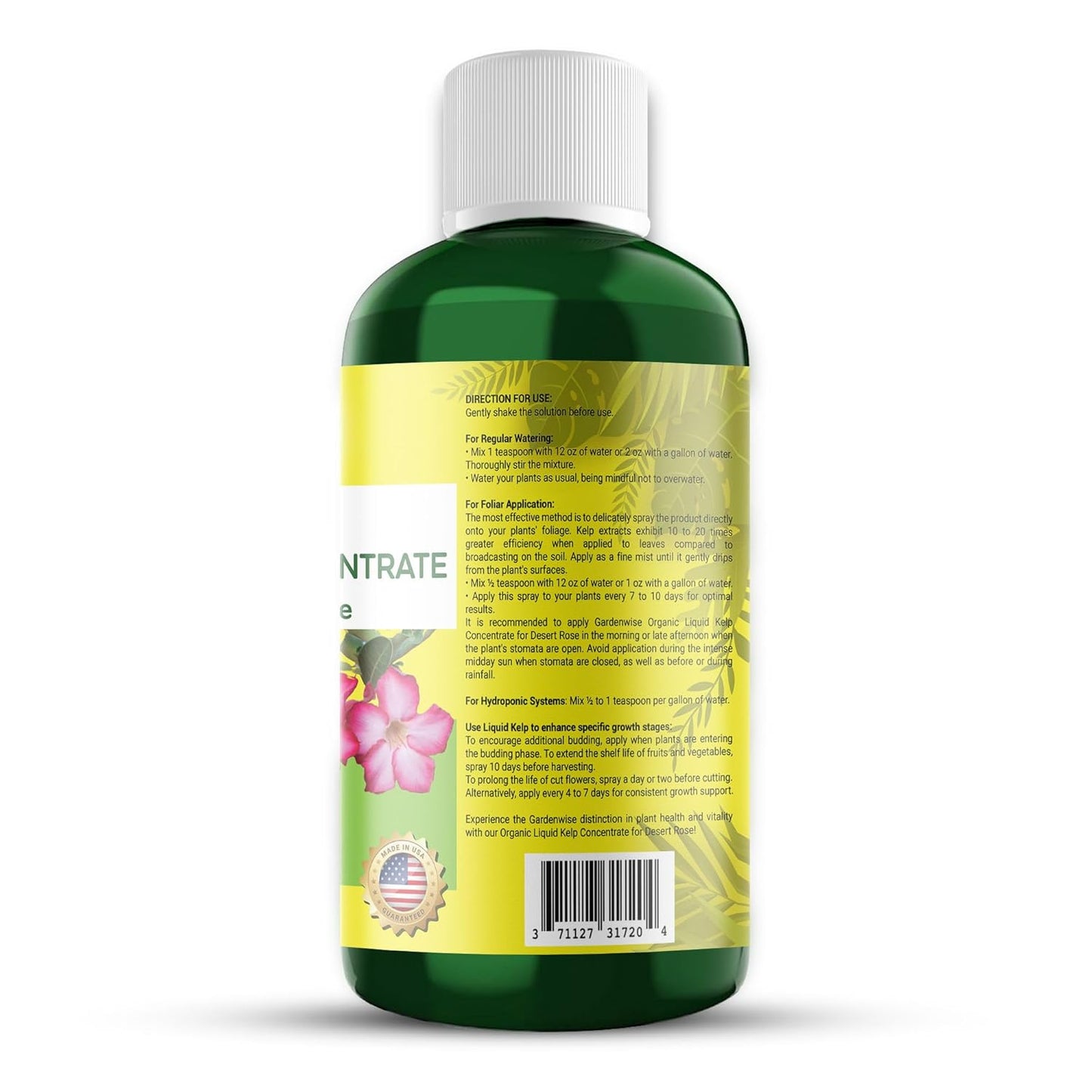 Liquid Kelp Fertilizer for Desert Rose - Plant Food for Adenium & Desert Plants - Organic Seaweed Fertilizer for Robust Growth and Blooms (16 OZ)