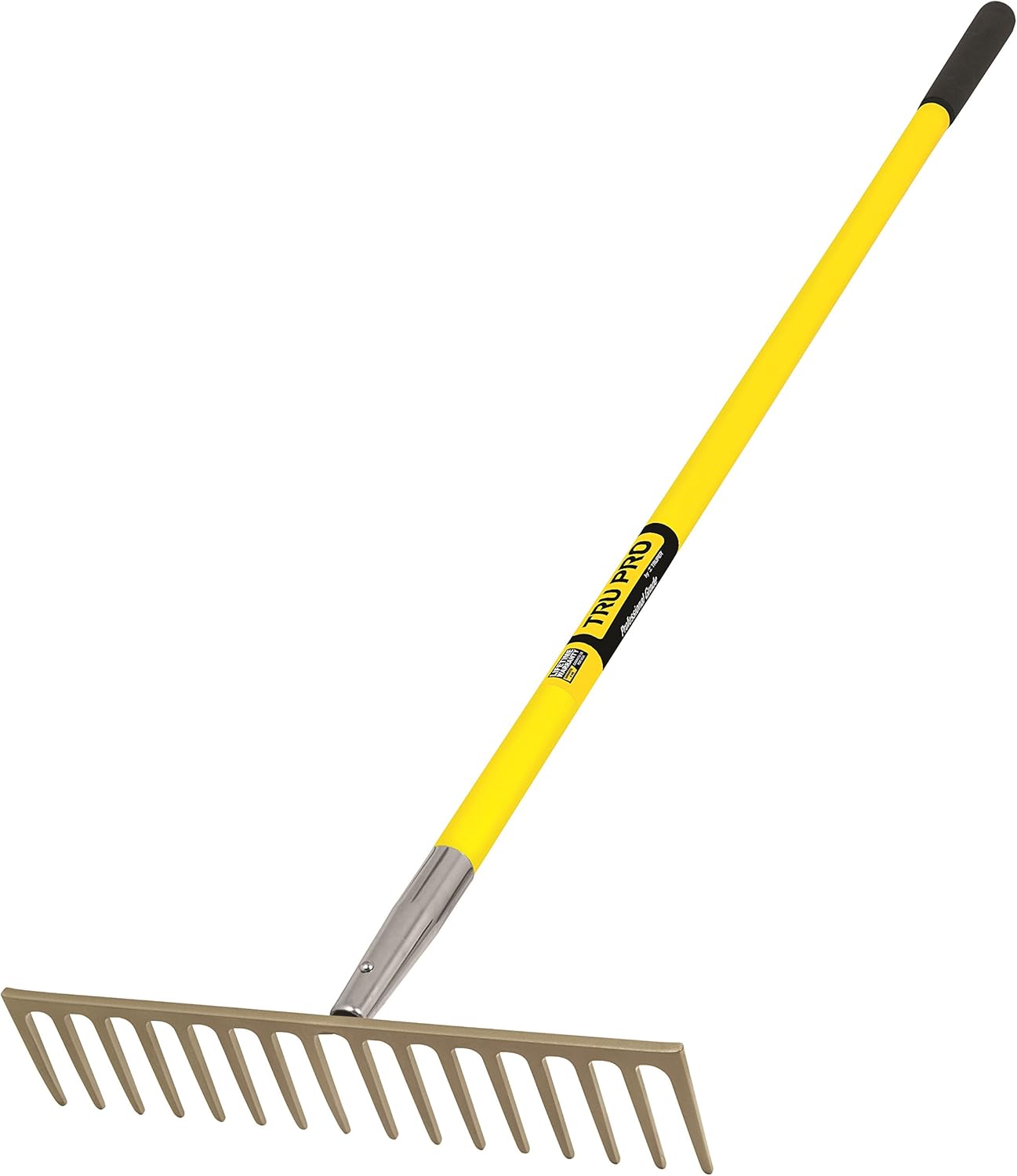 Truper 31391 Tru Pro Heavy Duty Road Rake with 16-Teeth, Fiberglass Handle, 10-Inch Grip, 60-Inch
