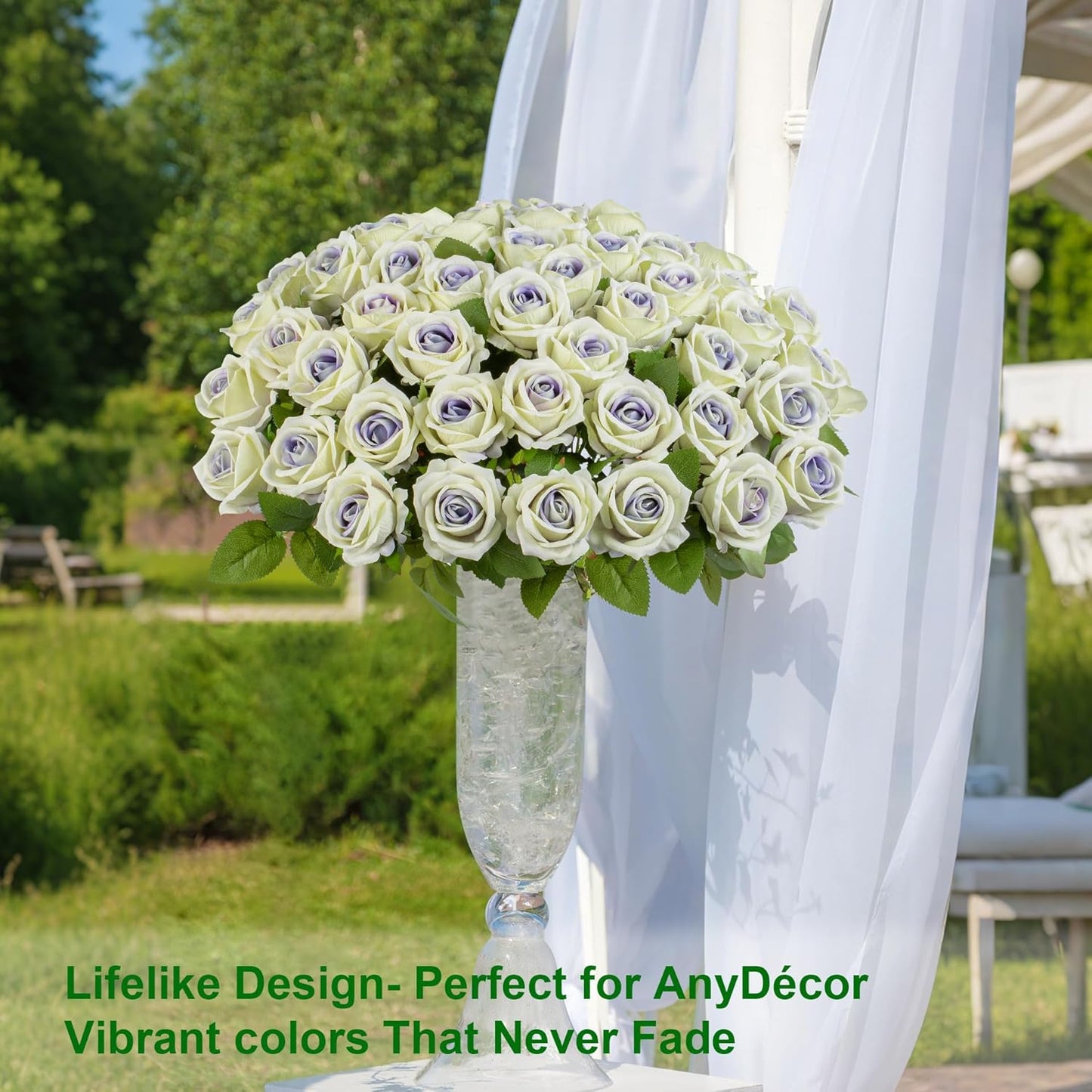 Fake Plants Roses Flowers Plastic Flowers Spring Decorations for Home Gifts for Gf Roses Artificial Flowers for Vase Fake Flowers Home Decor19.6โ(Purple Heart 50PCS)