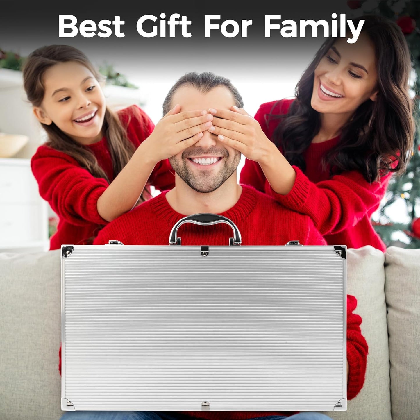 BBQ Accessories Grill Tools - Grilling Gifts for Men Dad, 32Pcs Heavy Duty Stainless Steel Barbecue Grill Accessories for Outdoor Grill with Aluminum Case and Apron, Dad Men Gifts for Christmas