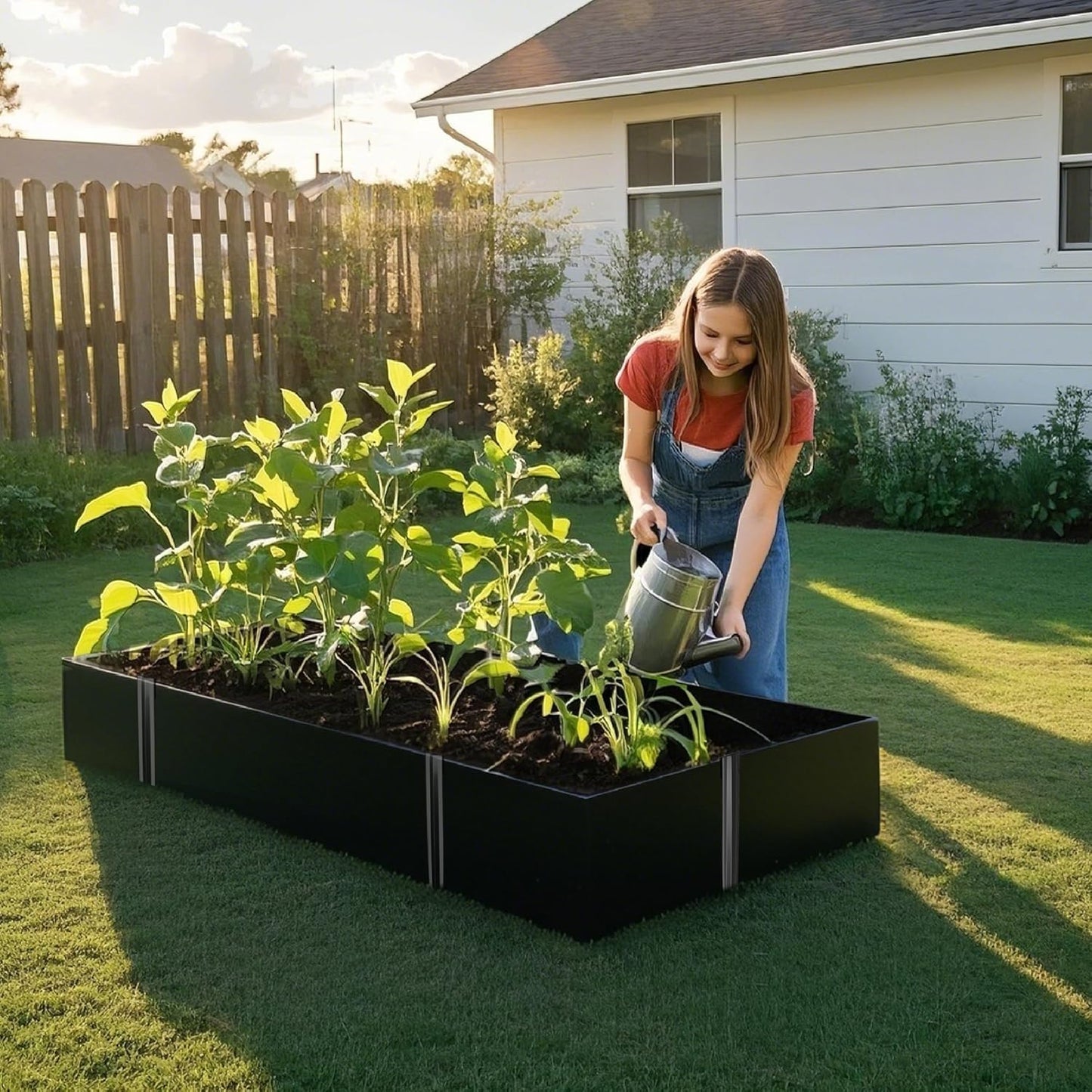 Metal Garden Landscape Edging with 31 Pcs Stakes, 4.5" x 100Ft Galvanized Steel Lawn Edgings Roll Flexible Coil Border for Landcaping,Flower Bed,Black