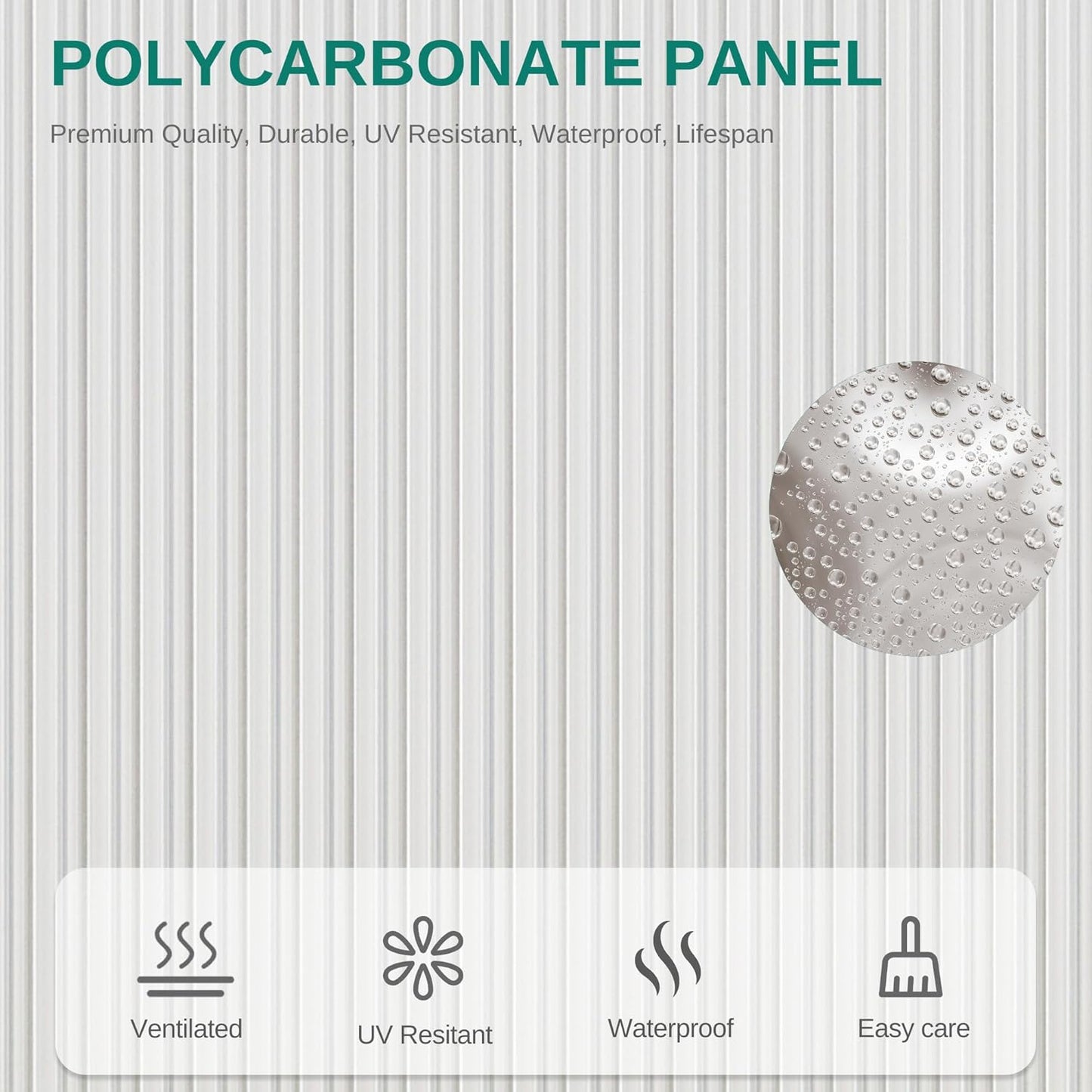 YITAHOME Polycarbonate 6x8FT Greenhouse Heavy Duty Green Houses Outdoor Greenhouses Aluminum Sliding Doors Vent Window Premium Large Sun House for Garden Backyard, Black