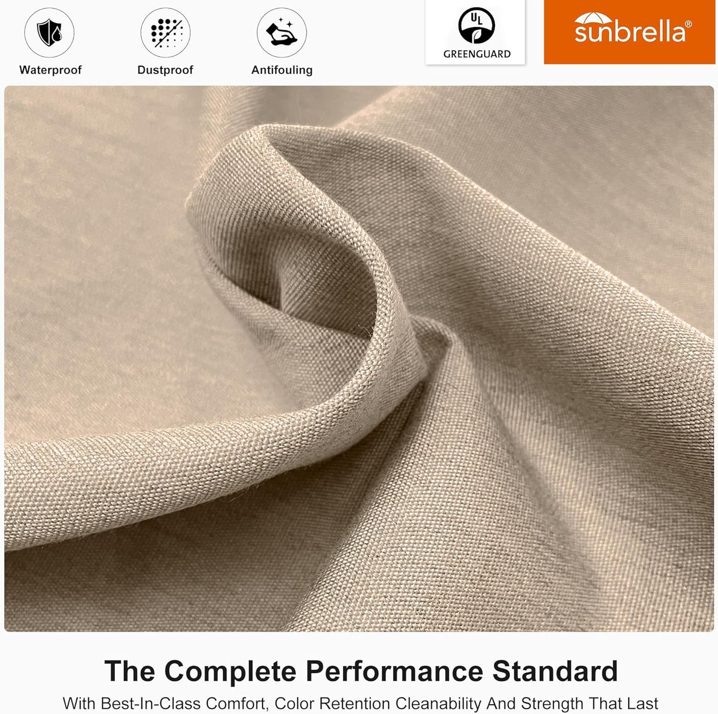 PURPLE LEAF 10' X 13' Double Top Deluxe Rectangle Patio Umbrella - Offset Hanging Cantilever Umbrellas in Heather Beige