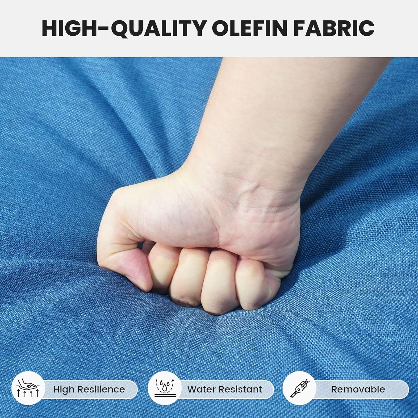 Outdoor Furniture 3-Seater Rattan Sofa Patio Wicker Sofa Couch Furniture Set with Washable Cushions