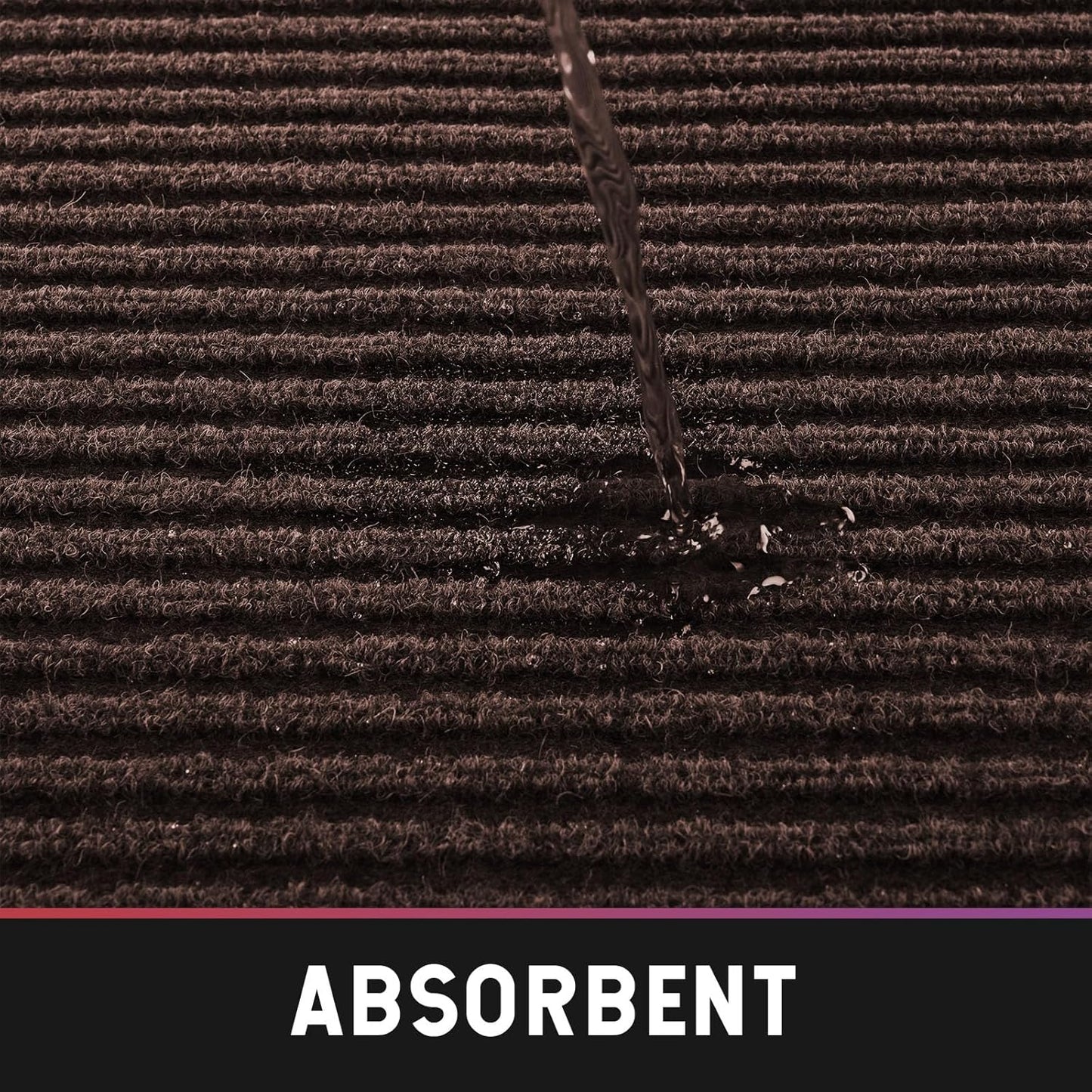 fani 2 PCS Heavy Duty Large Outdoor Indoor Entrance Doormat Brown Waterproof Low Profile Entrance Rug Front Door Mat Patio Anti-Skid Rubber Back, 31x47 inch (Brown)