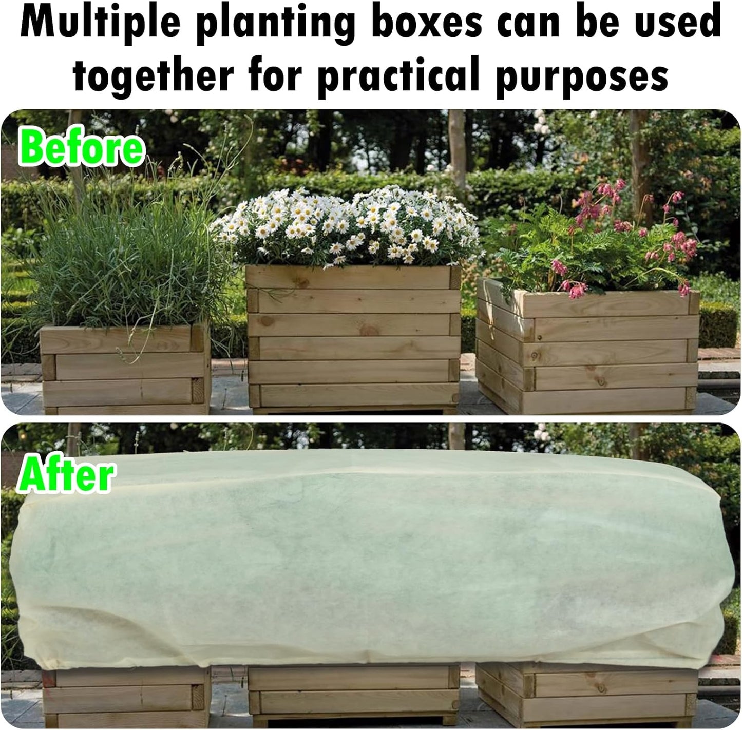 Rectangular Plant Protection Cover, Winter Outdoor Garden Plant Frost Protection Blanket, Plant Frost Protection Cover, Plant Protection Wrap Cover, 1 Piece, 102 x 51 x 19.7 Inches