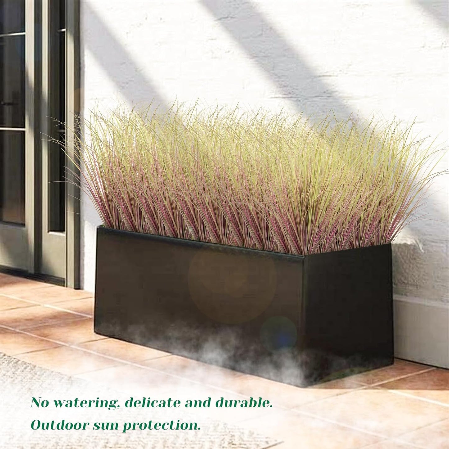 36Pcs Artificial Grass Plants, Faux Shrubs Wheat Grass, Artificial Tall Grass Fake Plants for Outdoor Decor,Artificial Greenery Stems Weed for Room Indoor Home Decor(Light Purple)