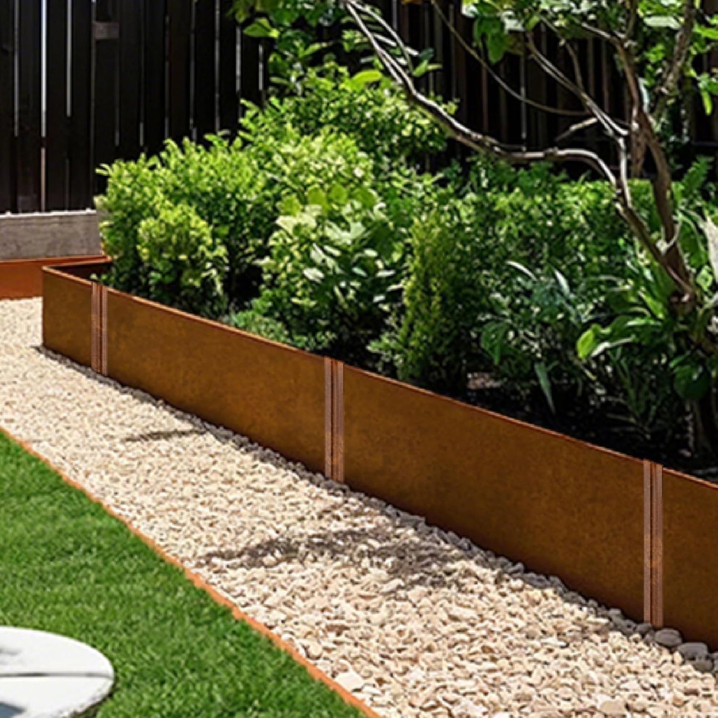 Metal Garden Landscape Edging with 8Pcs Stakes, 4.5" x 25Ft Galvanized Steel Lawn Edgings Roll Flexible Coil Border for Landcaping,Flower Bed,Rusty