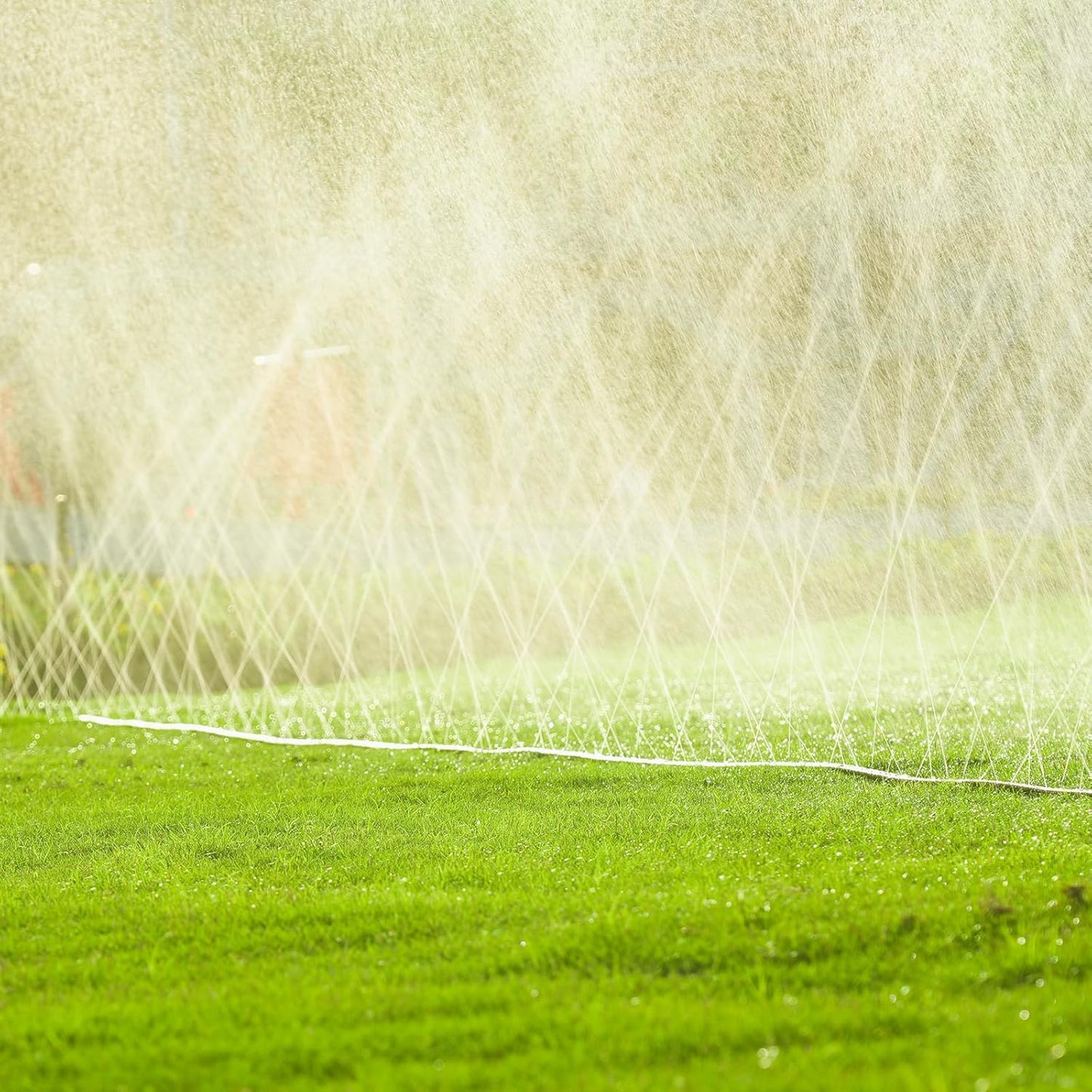 LINEX Sprinkler Soaker Hose 30 ft for Garden, Watering Hose with Holes, High-Efficiency Sprinklers System for Lawn and Garden with Staples