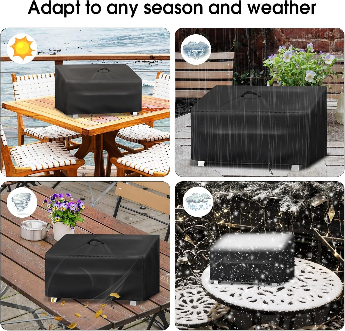 Grill Cover for Pit BOSS 10697 Table Top Wood Grill, Waterproof Gas BBQ Cover Protective Cover for Portable Smoker- 19" D x 24" W x 15" H, Black