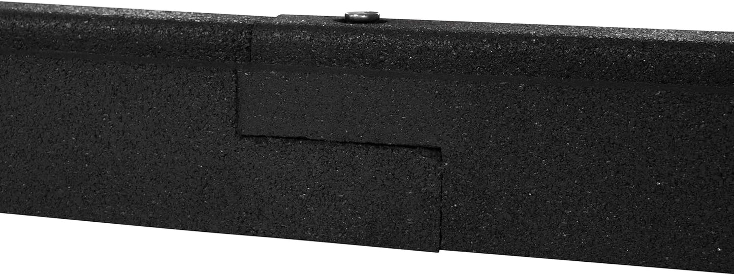 Playsafer Rubber Playground Border Edging Kit, 6' Flexible Heavy Duty Rubber Interlocking Playground Timber, No Dig Easy to Install (Black, 16 Pack)