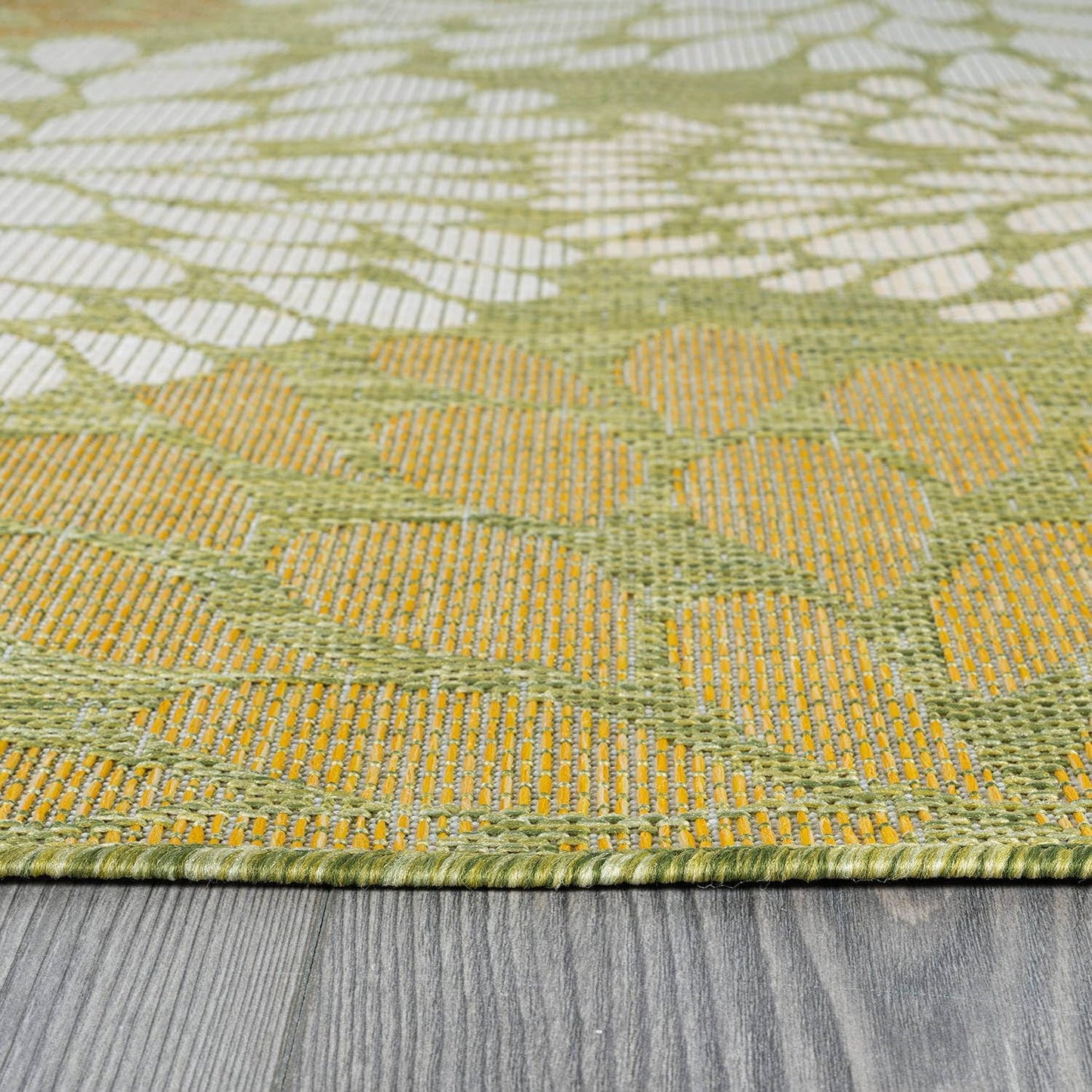 Beverly Rug Outdoor Rug 6x9 Modern Exotic Tropical Leaf Area Rugs for Indoor and Outdoor Patio Deck Porch Garden Water Resistant Washable Outside Carpet (6 x 9 Green)