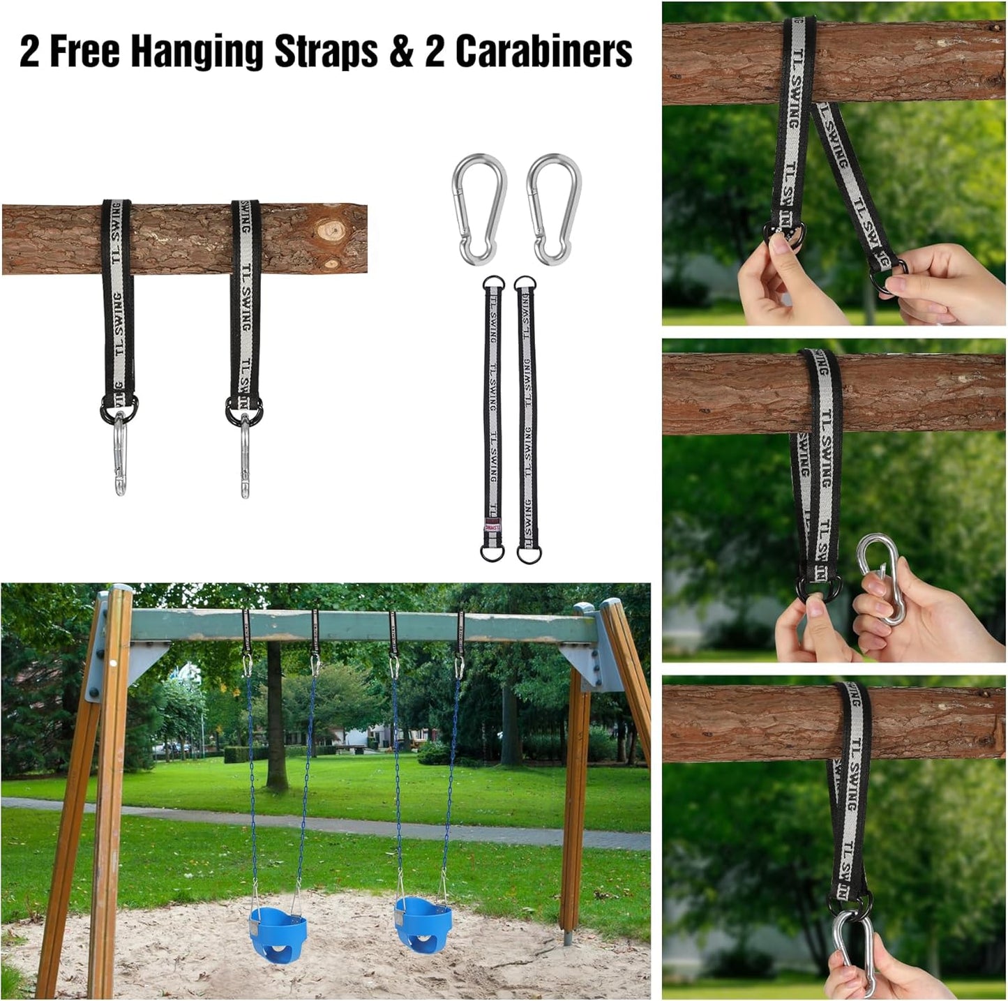 RedSwing High Back Toddler Bucket Swing Seat with Coated Chains, Heavy Duty Kids Swings Seat for Outside, Playground, Backyard, Swing Set Accessories,Blue