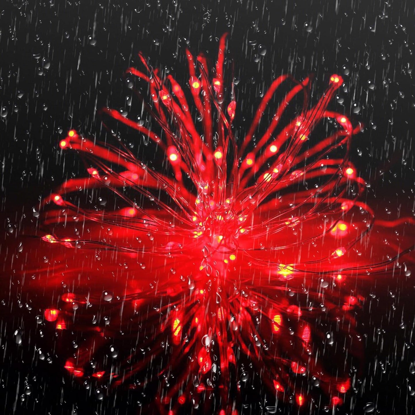 Joomer Solar Fairy Lights, 2-Pack Total 80FT 240LED Solar String Lights Outdoor Waterproof 8 Lighting Modes for Fence Party Garden Patio Yard Home Holiday Tree Outdoor Decoration (Red)