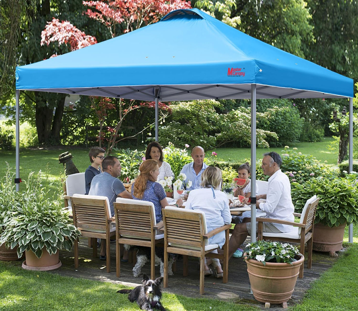 MASTERCANOPY Durable Pop-up Canopy Tent with Roller Bag (10x10, Sky Blue)