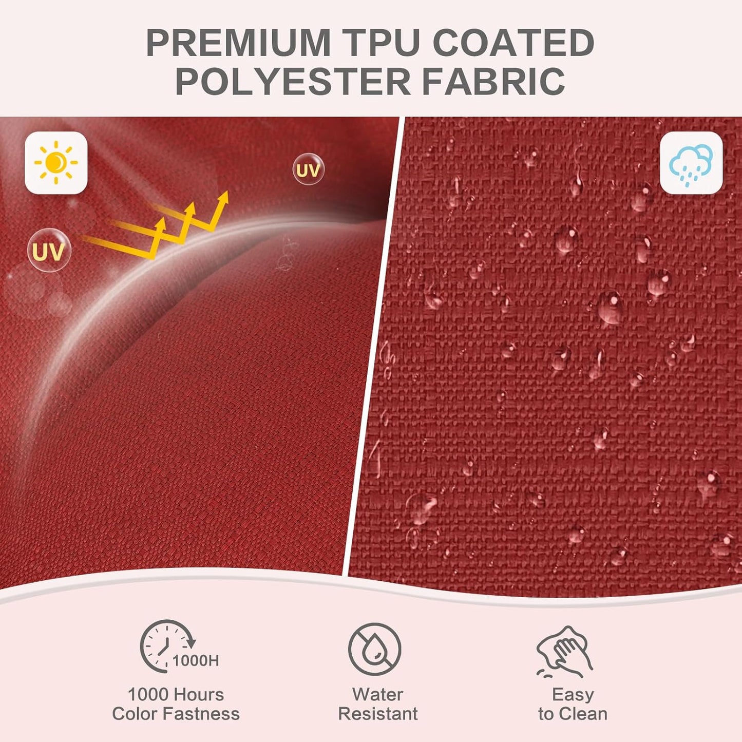 Aoodor 19" x 19" x 5" Tufted Outdoor Chair Cushions, Water Resistant & Fade Resistant Polyester Dining Chair Pads with 2 Straps for Patio Furniture, Set of 4