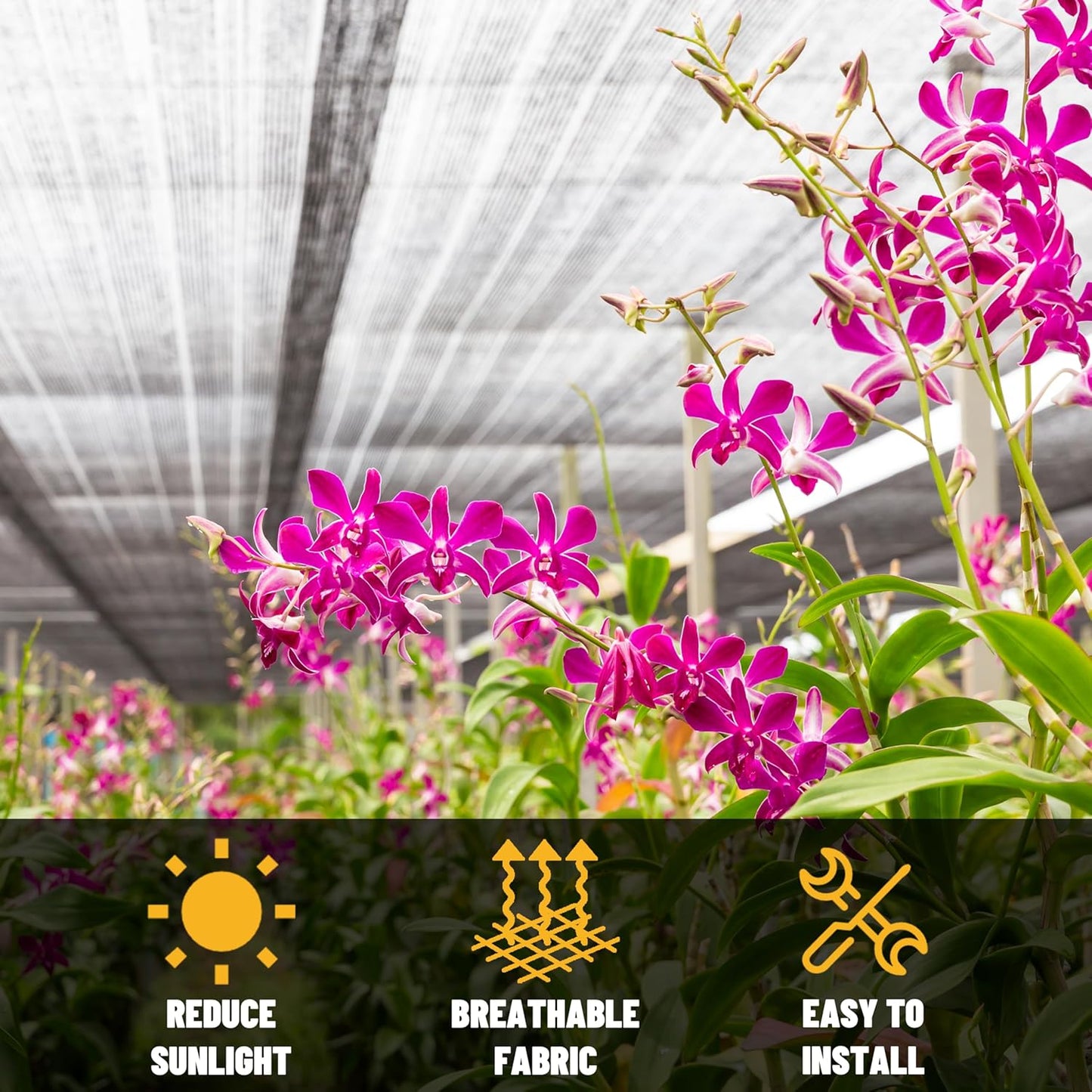 ShadeMart 50% Shade Cloth for Plant, Black 7FT x 77FT Custom Size Outdoor Shade Tarp, Shade Cover with Upgrade Grommets and Zip Ties, Netting Sunblock Net for Vegetables Flower Garden Greenhouse