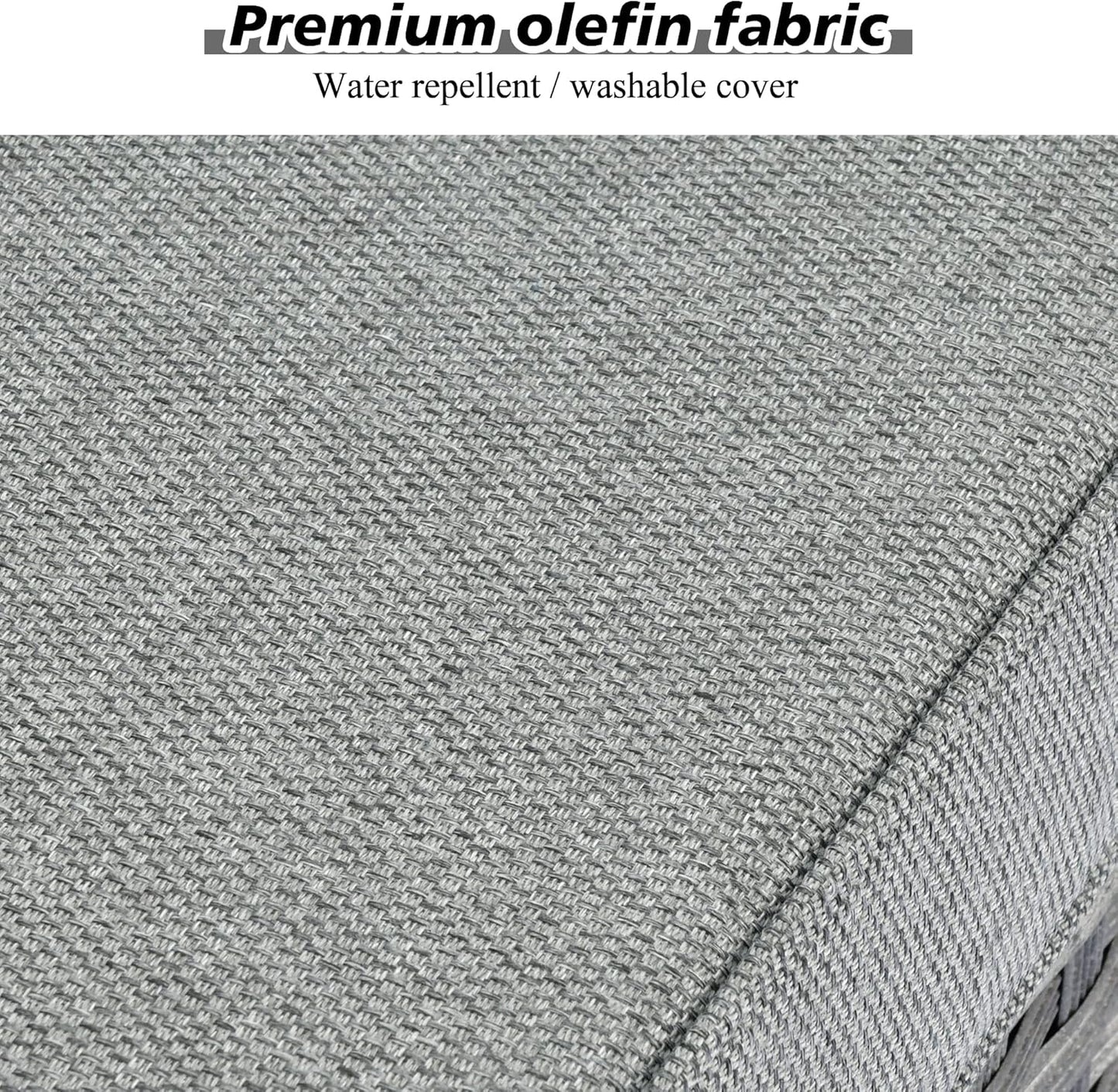 HOOOWOOO 10 Piece Modular Patio Outdoor Sectional Furniture Set with Gas Propane Fire Pit Table,Wicker Conversation Sofa Set with Swivel Chairs,Outside Couch Set(Grey Stripes)